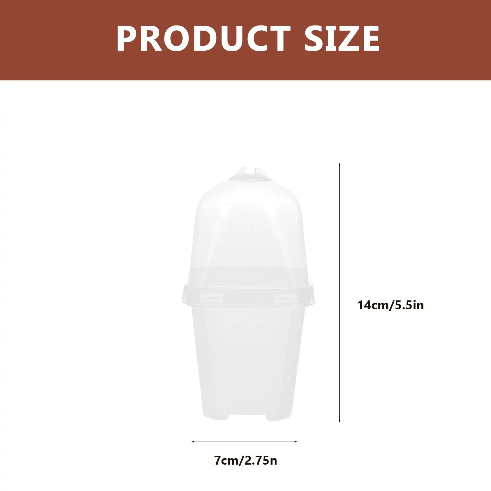 NUOLUX 10 Sets Plant Germination Plastic Cups Plant Growing Boxes Nursery Sowing Pots with LIds