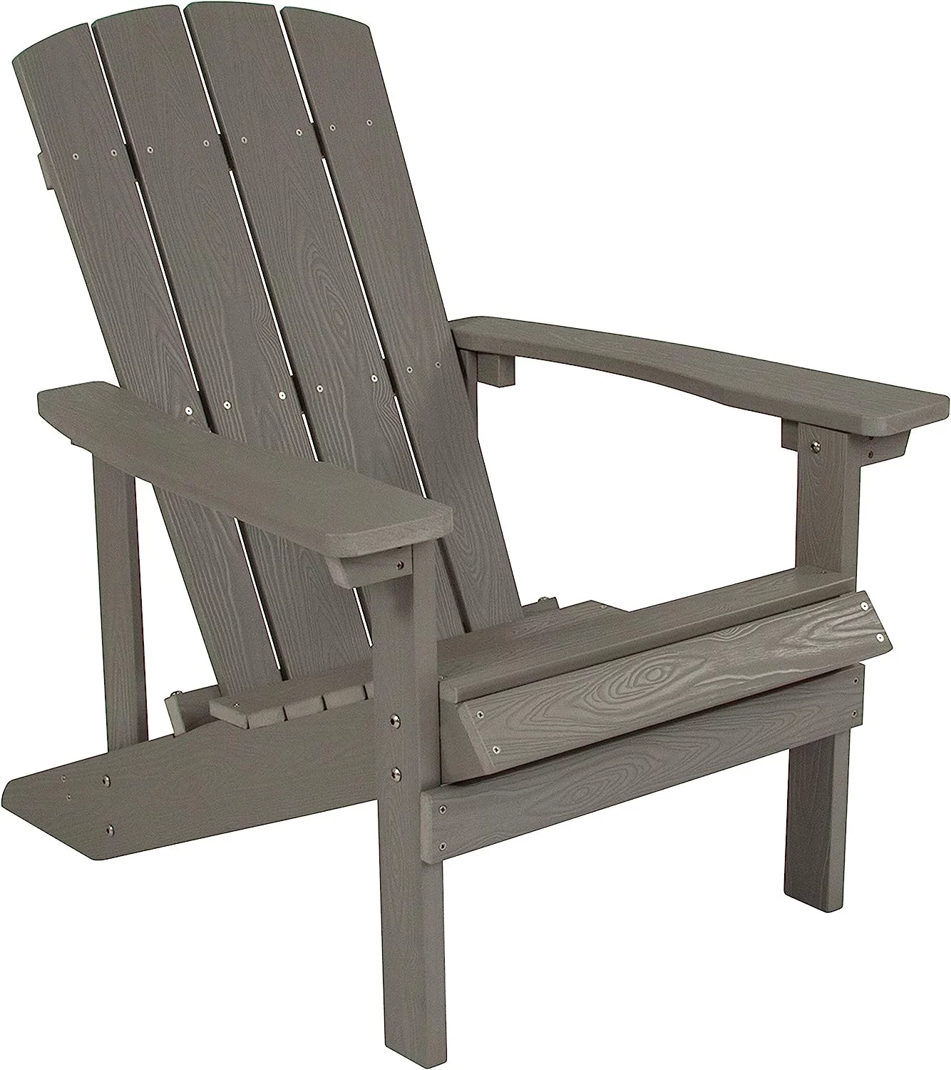 Charlestown Poly Resin Adirondack Chair - Gray - All Weather - Indoor/Outdoor