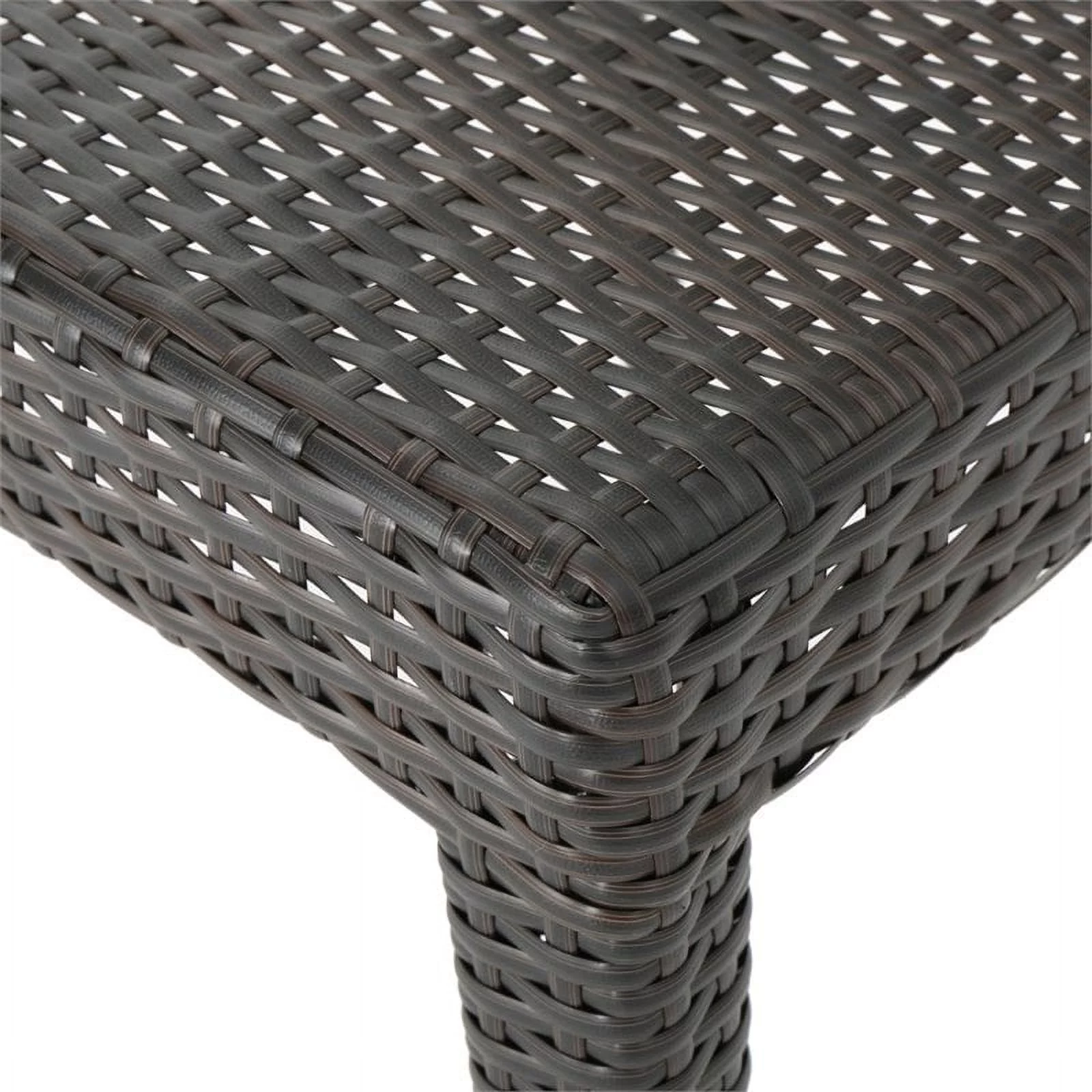 Noble House Dusk Wicker Stacking Patio Dining Side Chair in Brown (Set of 4)