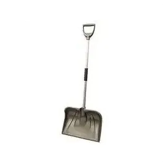 1PC Rugg 26PL-S Snow Shovel, 18 in W Blade, Combo Blade, Polyethylene Blade, Aluminum Handle, Navy