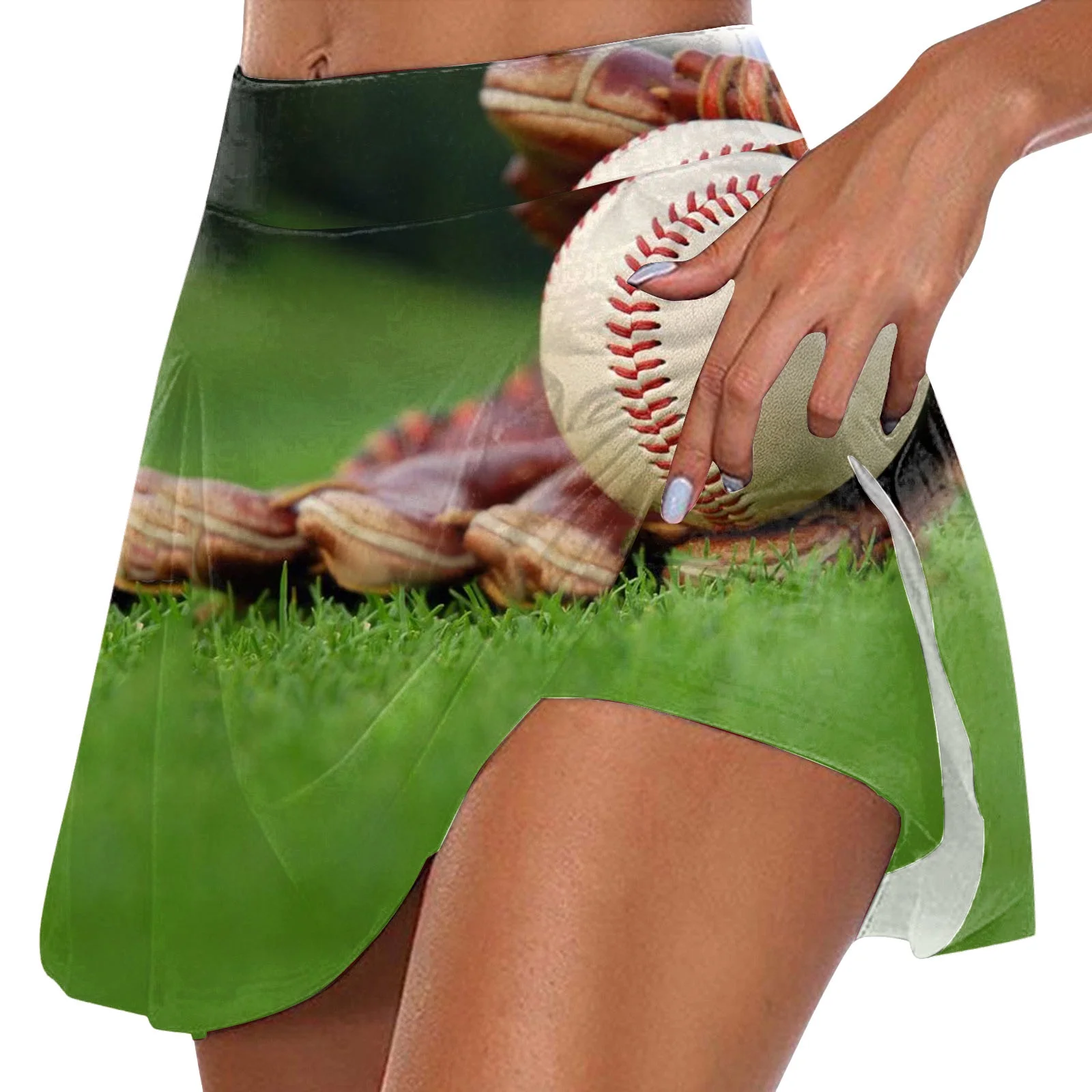 Winter Skater Skirt Women Sports Skirt Lined Workout Running Skirt Printed Sportswear Skirt Skirts For Women Dressy Casual For