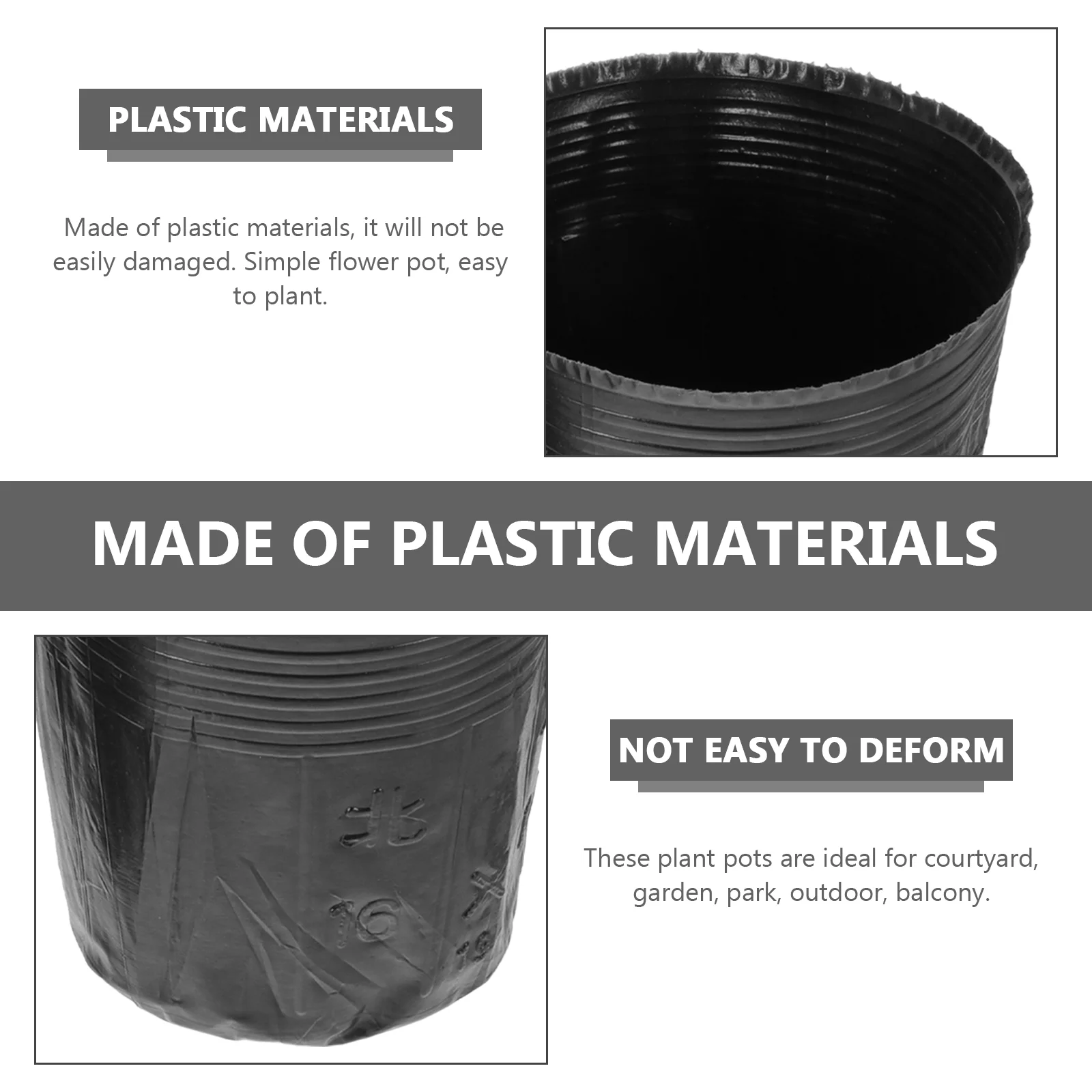 400 Pcs Pots for Plants Self Watering Flowerpot Nursery Seedling Outdoor