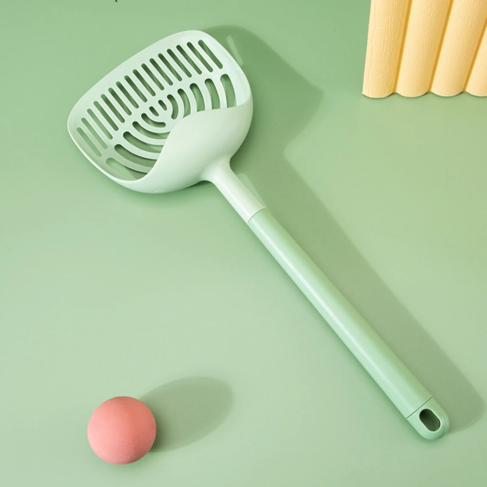 FHKOEGHS Sand Cat Litter Long Handled Cat Litter Scoop Fine Hole Cat Poop Shovel Large Cat Litter