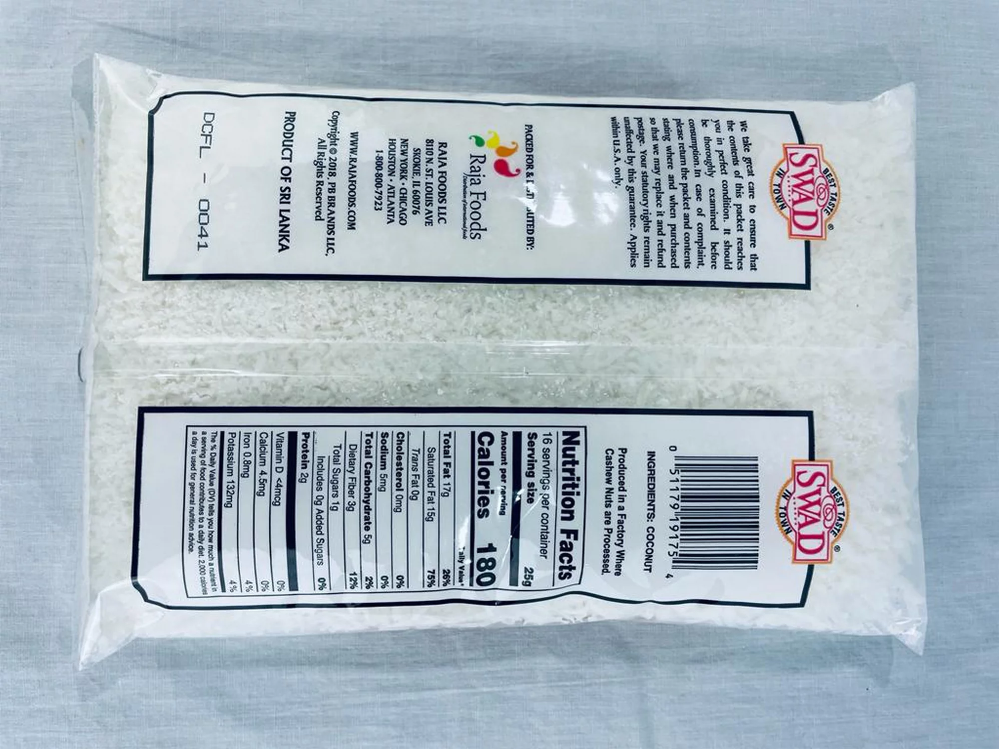 SWAD Coconut Flakes - 400 Grams (14oz)