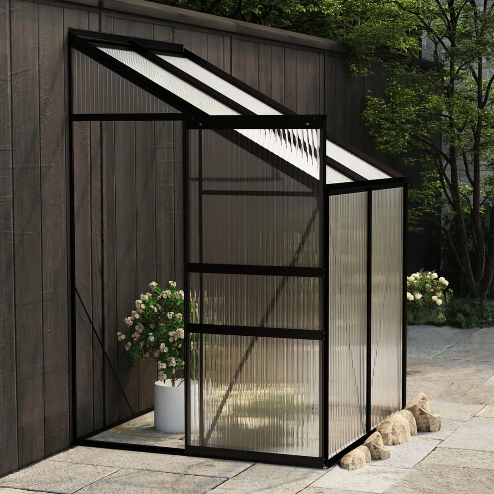 Suzicca Greenhouse Anthracite Aluminum 91.5 ft³
