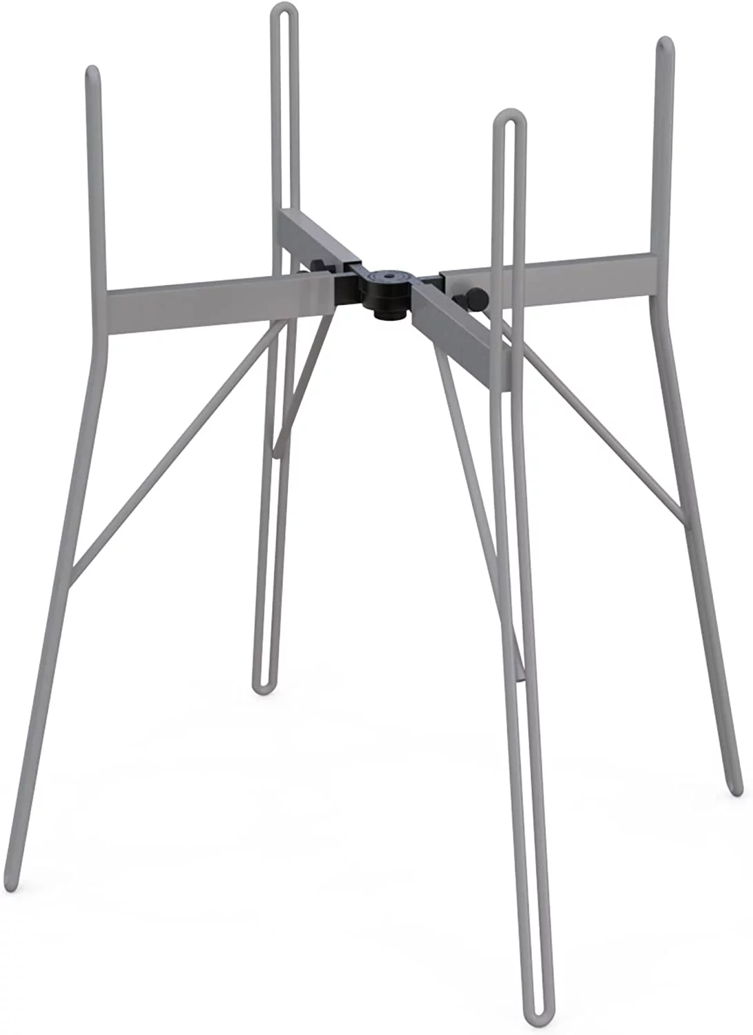 Soho Adjustable Metal Plant Stand Indoor Outdoor Planters Stand for Medium, Large Potted Plants, Modern, Mid Century, Single Plant Pot Holders, Silver