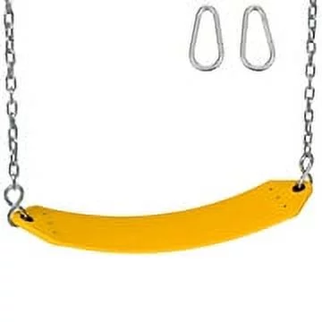 Swing Set Stuff Inc Residential Belt Seat with 5.5 Ft Uncoated Chains and Hooks and SSS Logo Sticker