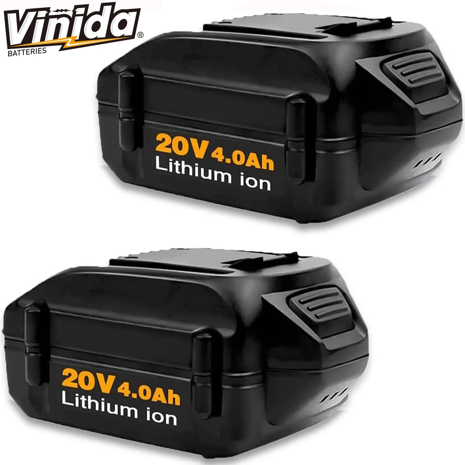 WA3525 2Pack 4000mAh 20V MAX Battery Replacement for Worx 20 Volt Lithium Battery WA3525 WA3520 WA3575 WX550L WG629 WG547 WG545 WG801 WG320 WX176L WX169L WX682L WG163