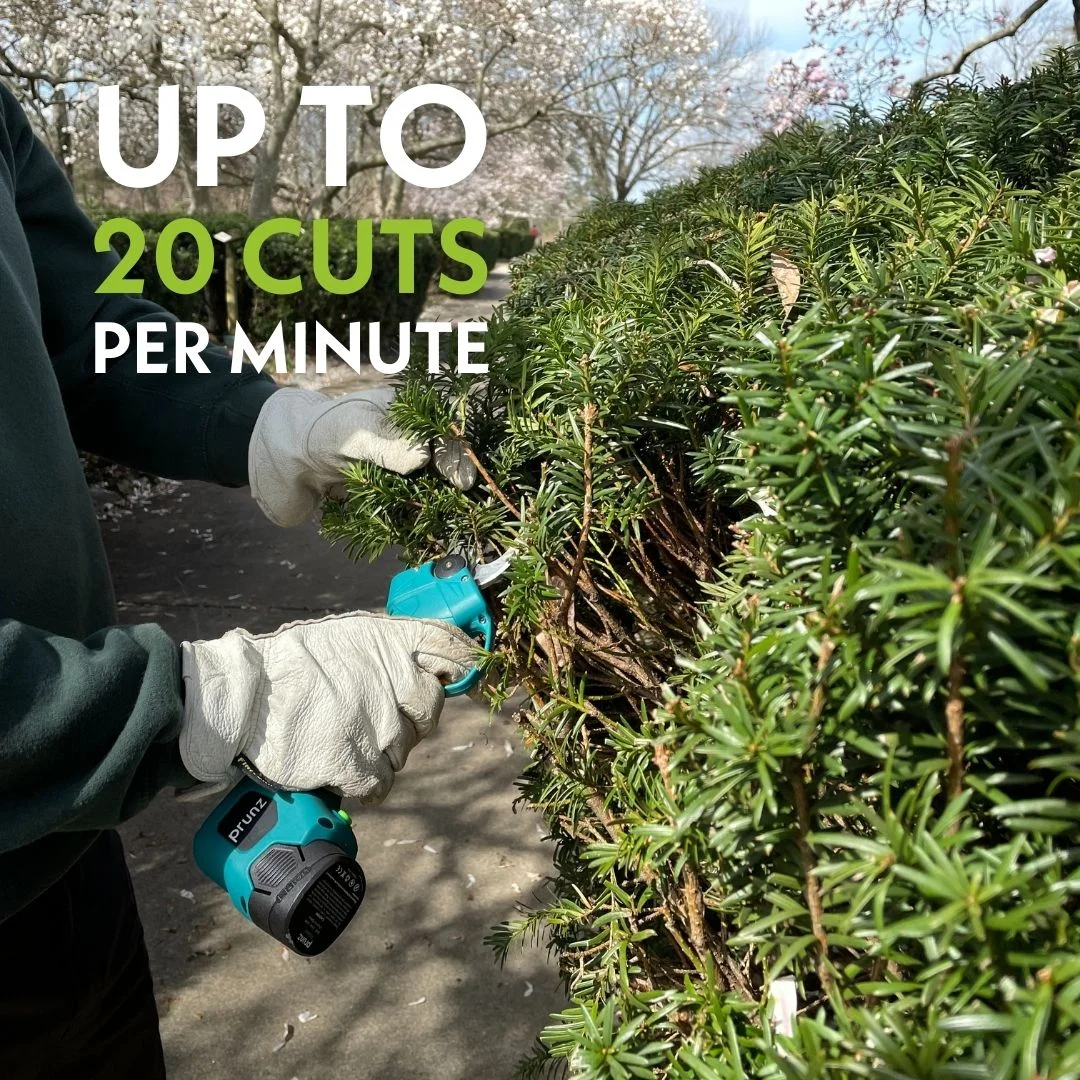 prunz Electric Bypass Pruning Shears, Rechargeable 14.4-Volt Lithium-Ion Battery