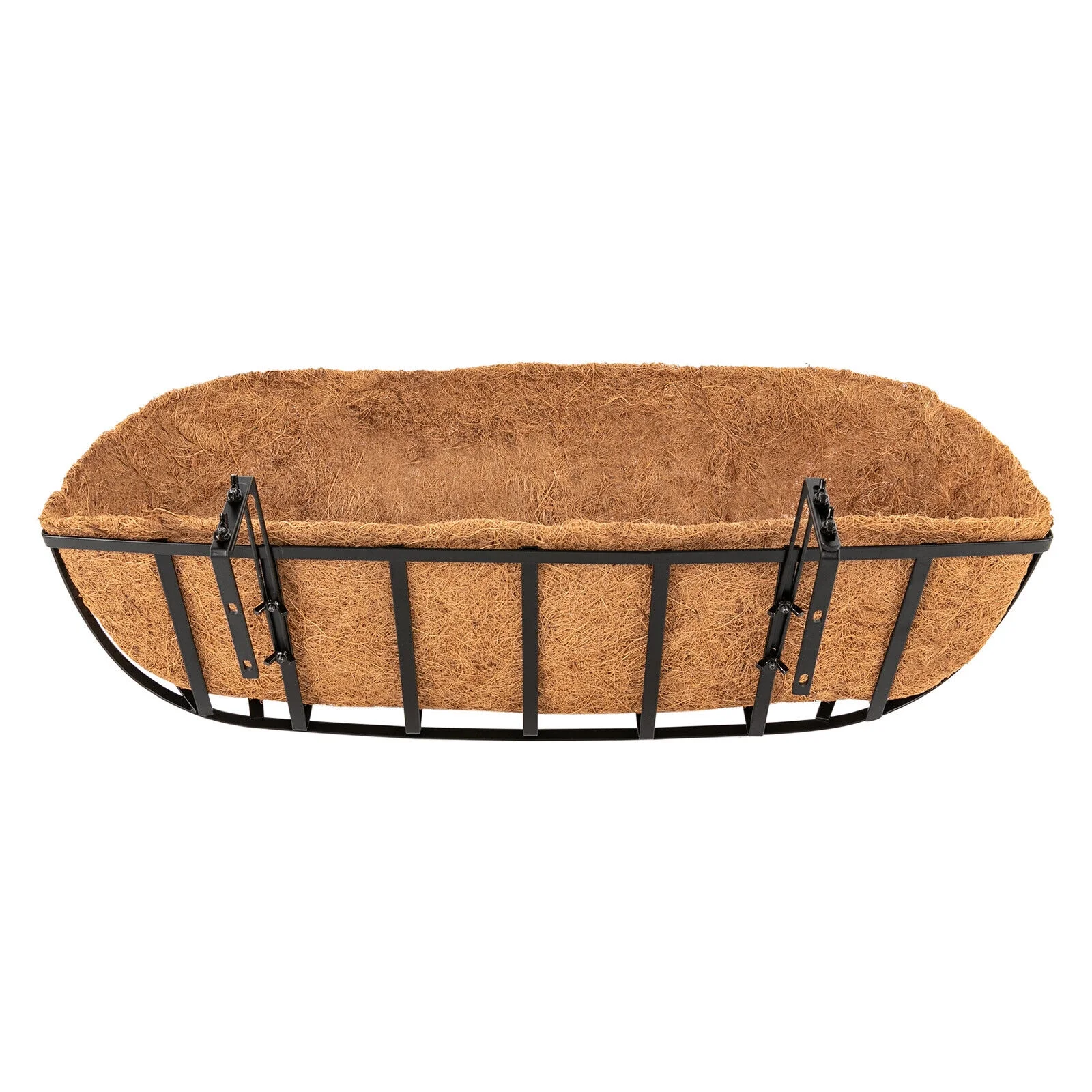 24inch Deck Railings Flower Boxes, Set of 4 Deck Railing Planter Boxes Window Boxes Hanging Flower Planter Boxes for Garden Lawn Window Basket Railing Window Boxes for Outdoor& Indoor