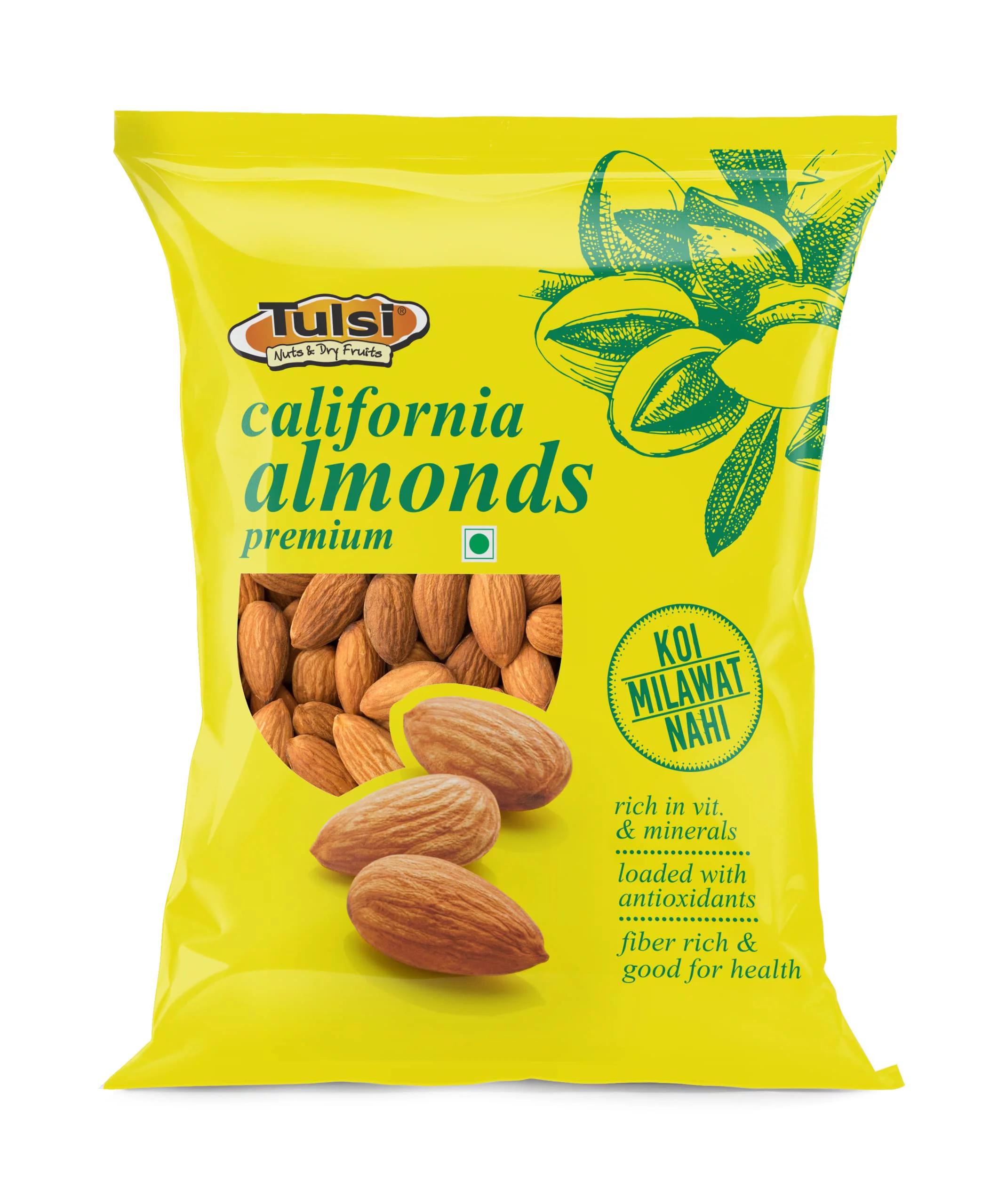 Tulsi California Almonds 1Kg,Raw
