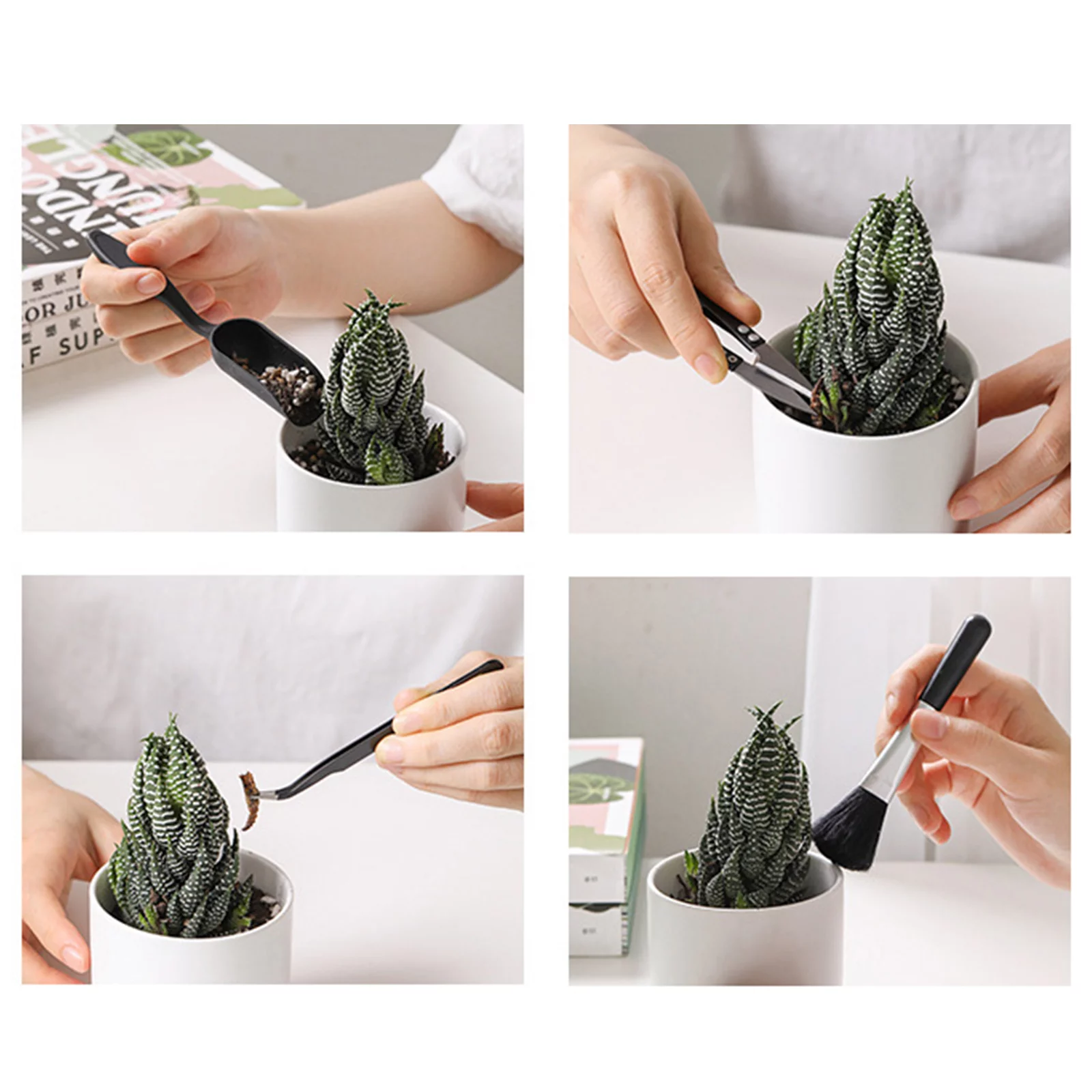 Uteam Indoor Fairy Garden Plant Care Tool Set 15PCS for Bonsai Succulent Transplanting Hand Planting Tools Miniature Garden