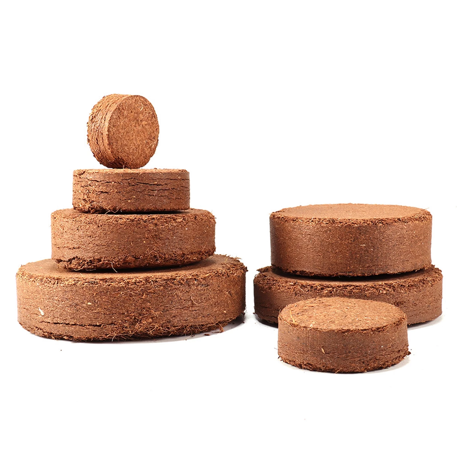 MAHAQI Coconut Fiber Nutrition Block Lightweight Plant Compressed Base Garden Gardening Supplies Coir Pellet Nutrient Soil