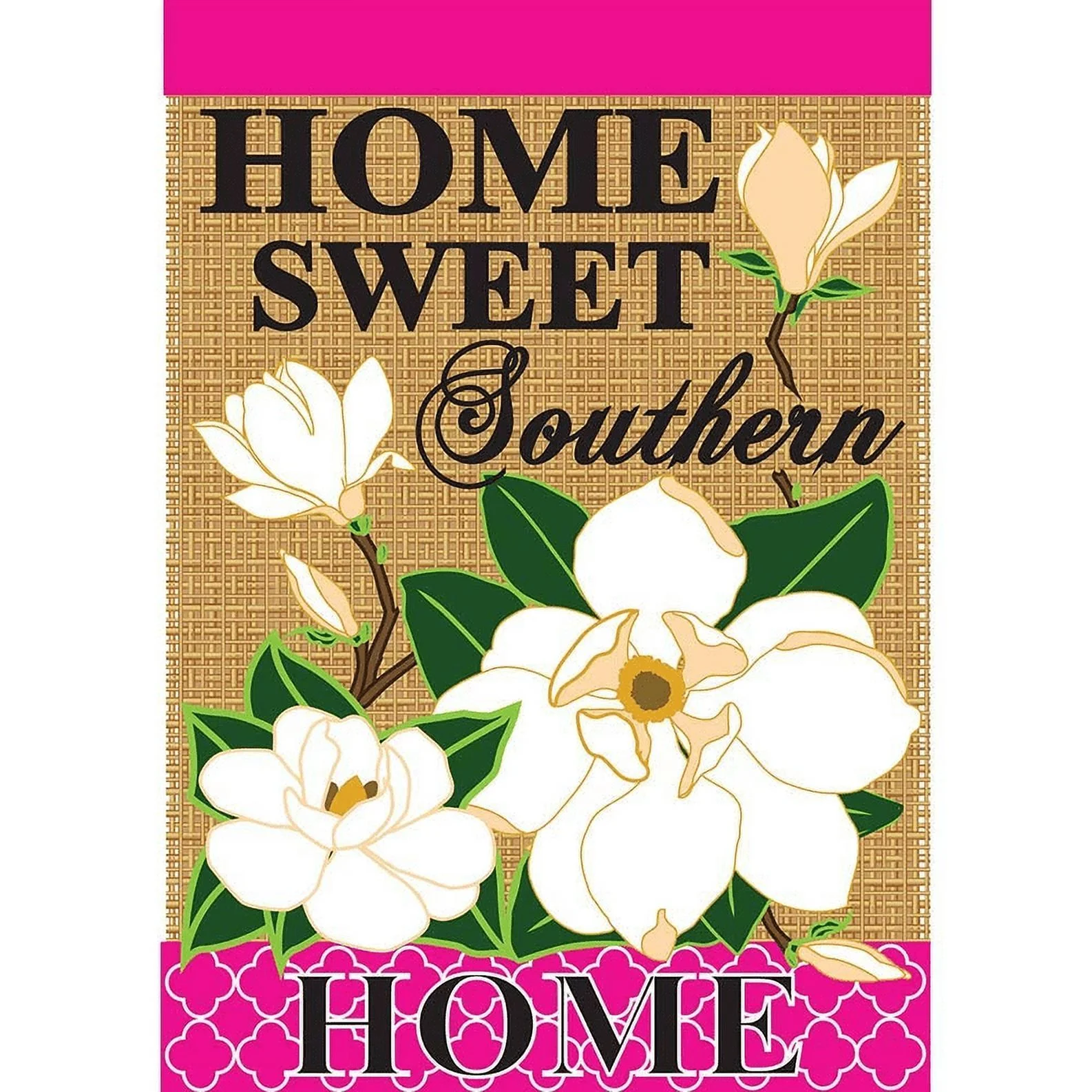 Magnolia Gardens 1078 13 x 18 in. Double Applique Sweet Home Southern Garden Flag