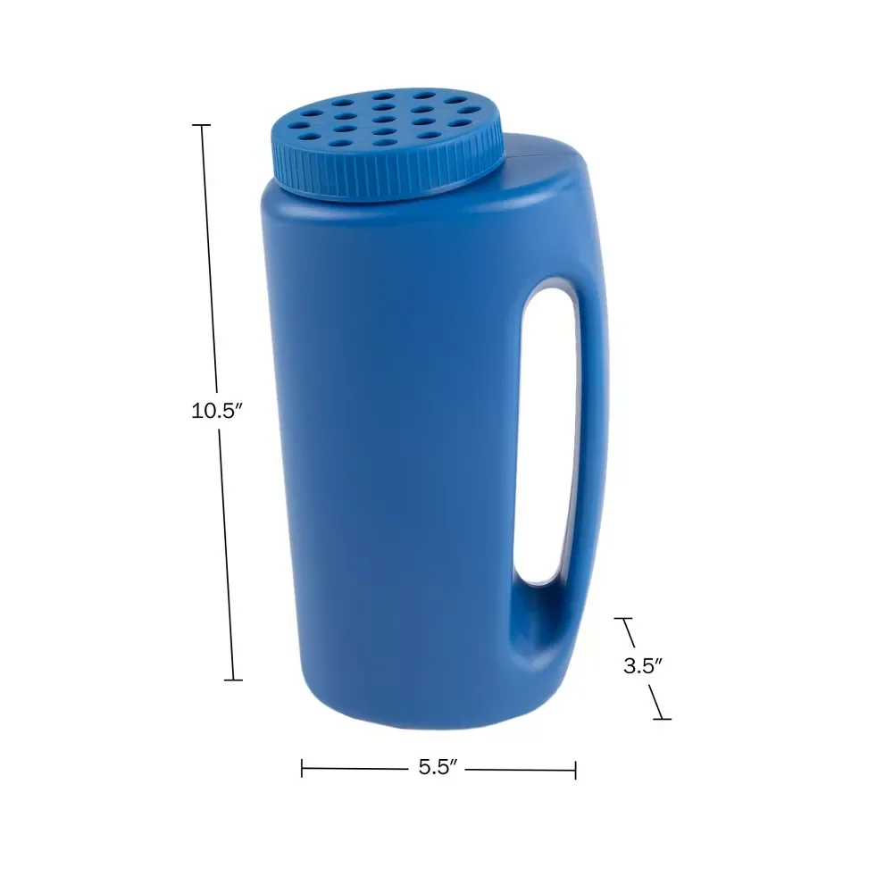 LYP Handheld Salt, Seed, and Fertilizer Spreader for Lawns, Gardens, and Yards - Blue