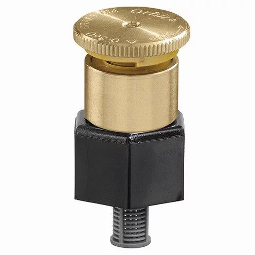 Orbit Adjustable Pattern Brass Irrigation Shrub Head Sprinkler, 15-Foot - 54054
