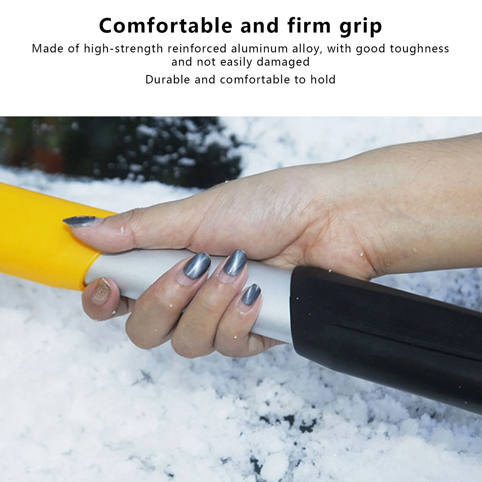 QNFEPKG Three In One Snow Shovel Sponge Snow Shovel Detachable Telescopic Long Handled Snow Brush Multi Functional Aluminum Alloy De Icing Shovel