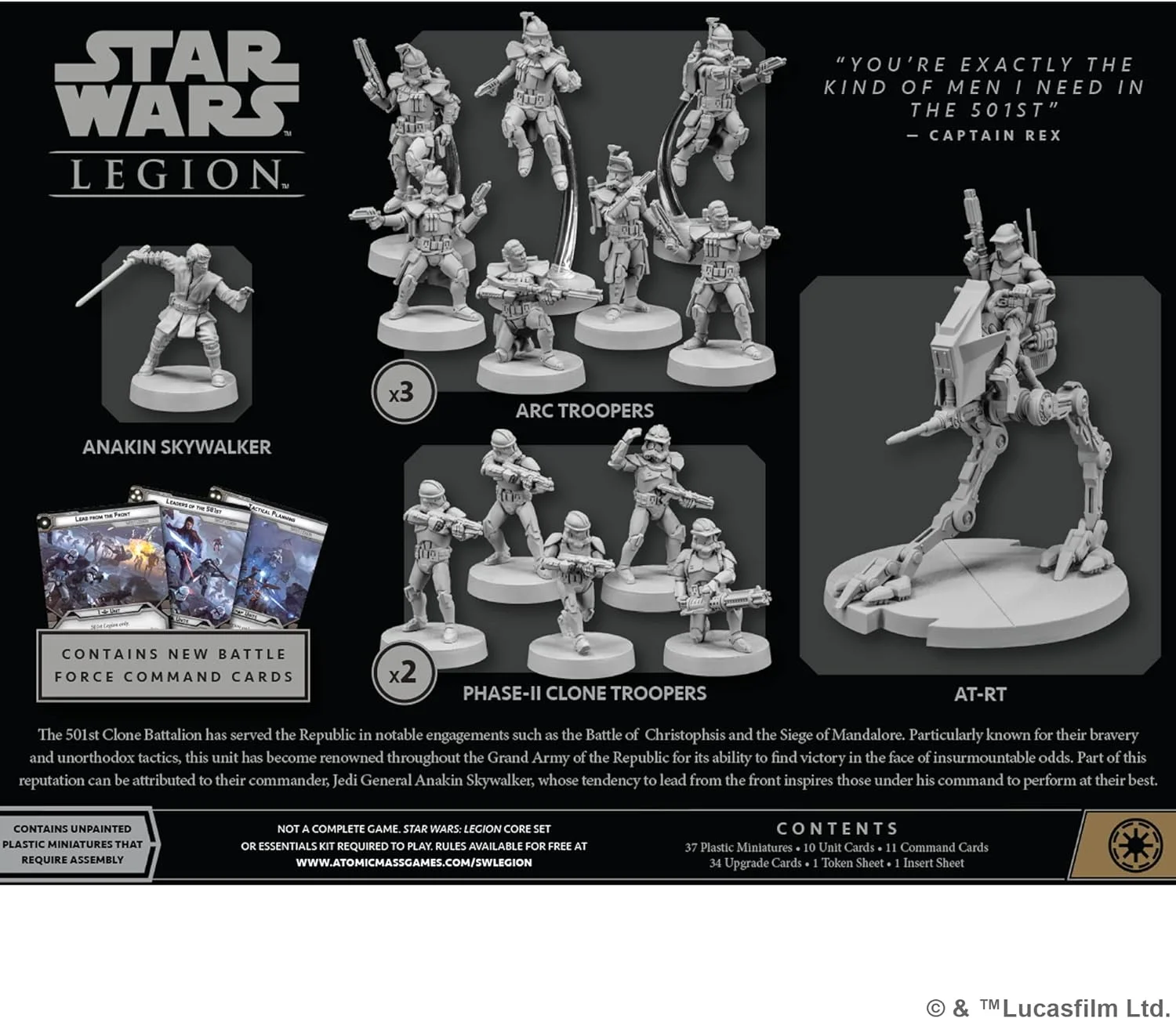 Star Wars Legion 501st Legion Battle Force Starter Set