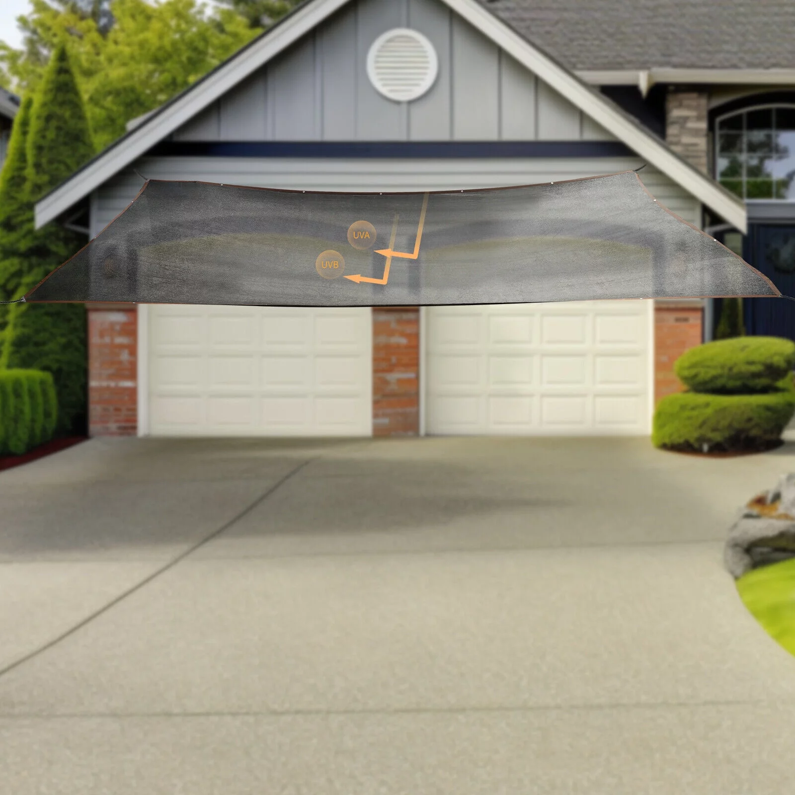 80% Resistant Shade Cloth fit Plants Garden Greenhouse Woven Net Mesh Post-Mount