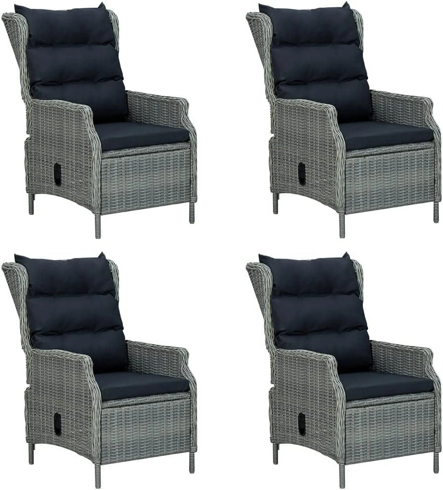 5 Piece Patio Dining Set Outdoor Dining Chairs Outdoor Patio Furniture Patio Conversation Seat Porch Furniture Outdoor Seating Deck Casual Furniture for Porch Garden Backyard  Brown