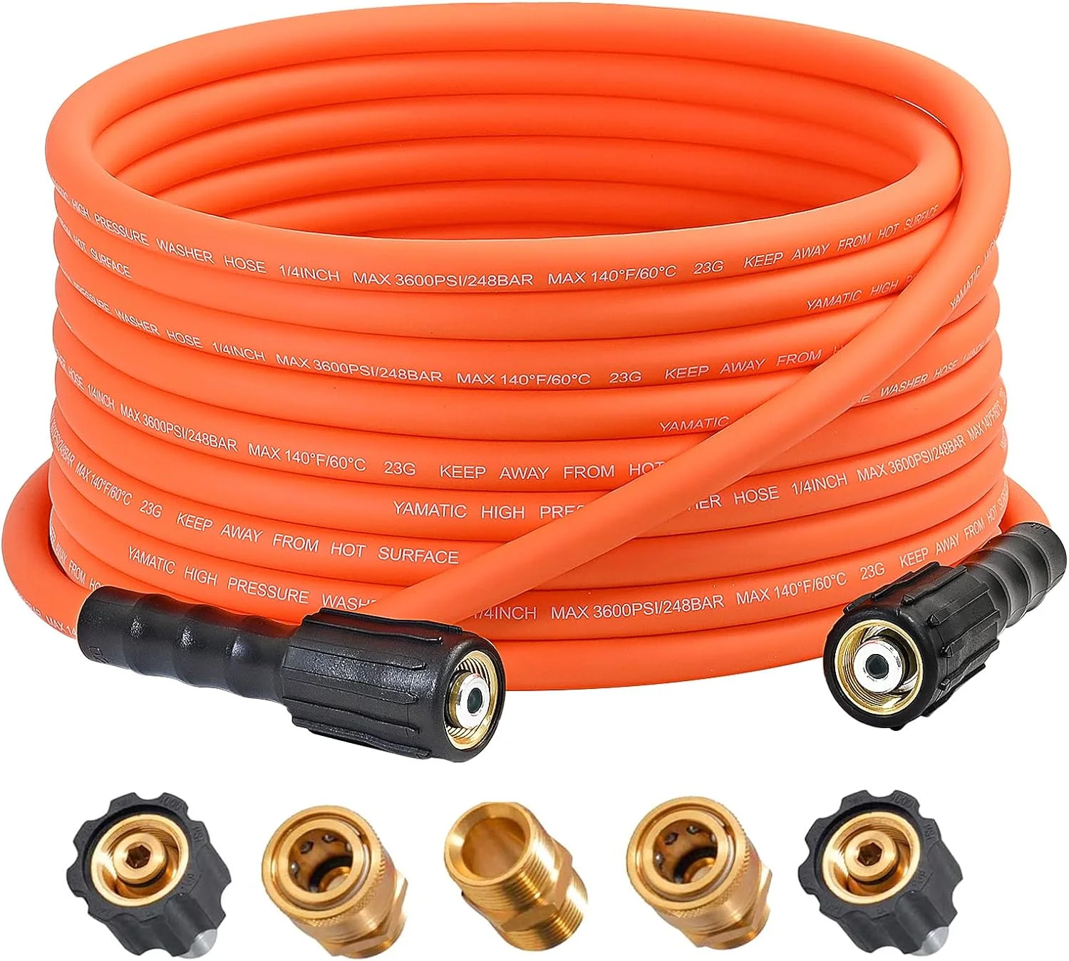 Pressure Washer Hose For Power Washer, 25FT X 1/4