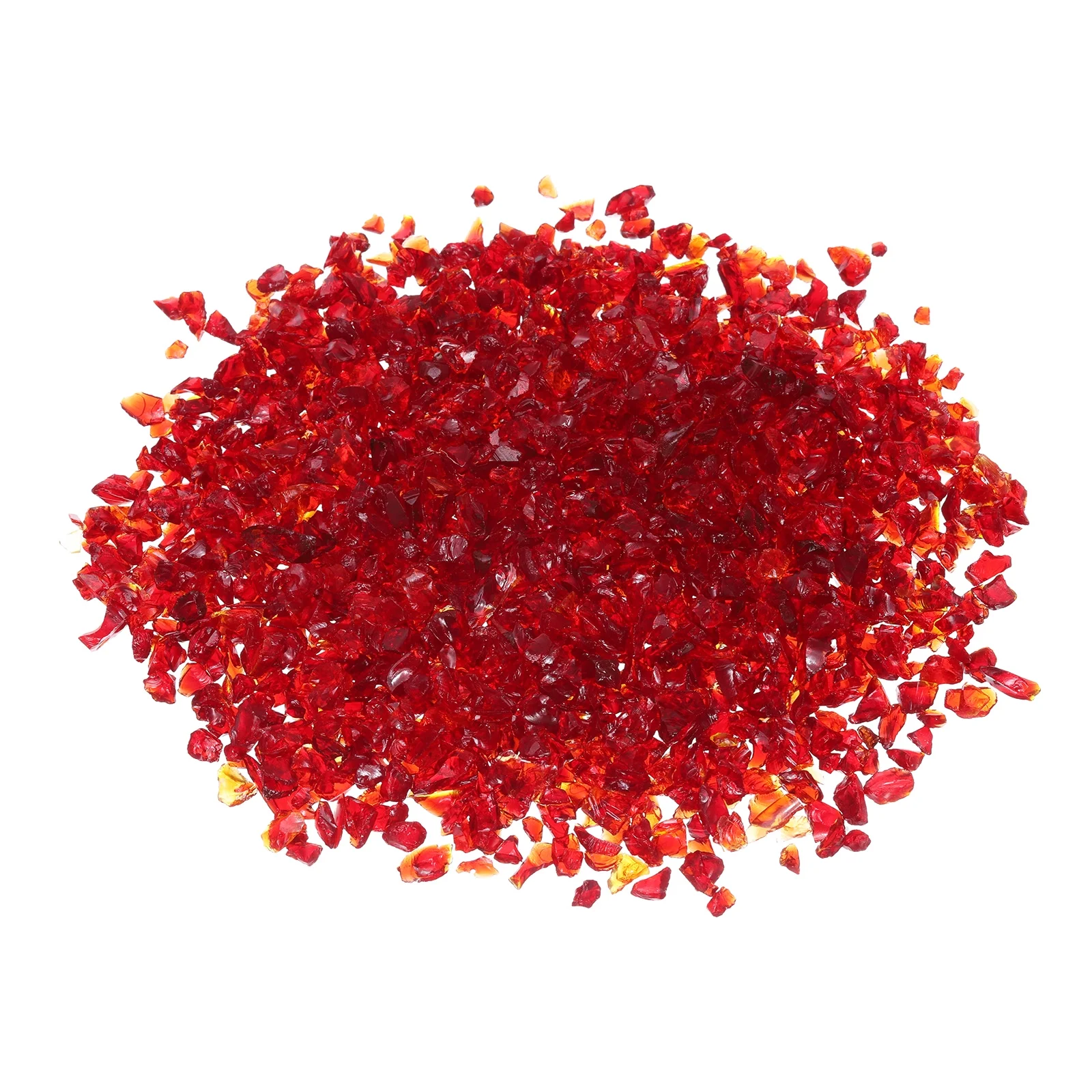 0.66 Pound Fire Glass Stone, 3-6mm Reflective Fire Pit Glass Rock for Fireplace, Red