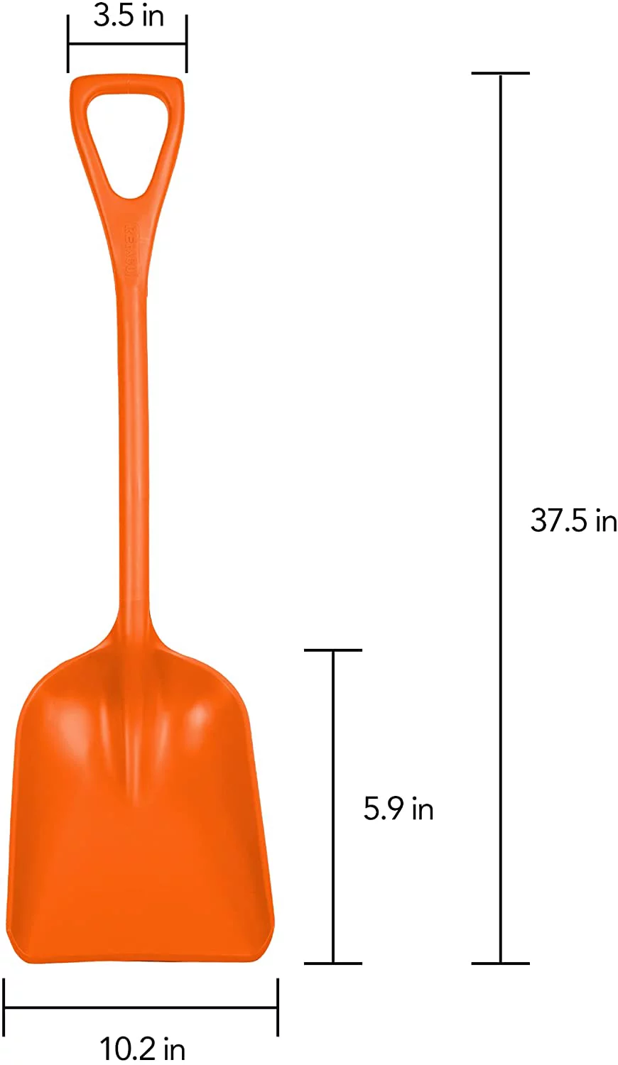 Remco Hygienic Shovel,37.5 in L,D Handle 69817