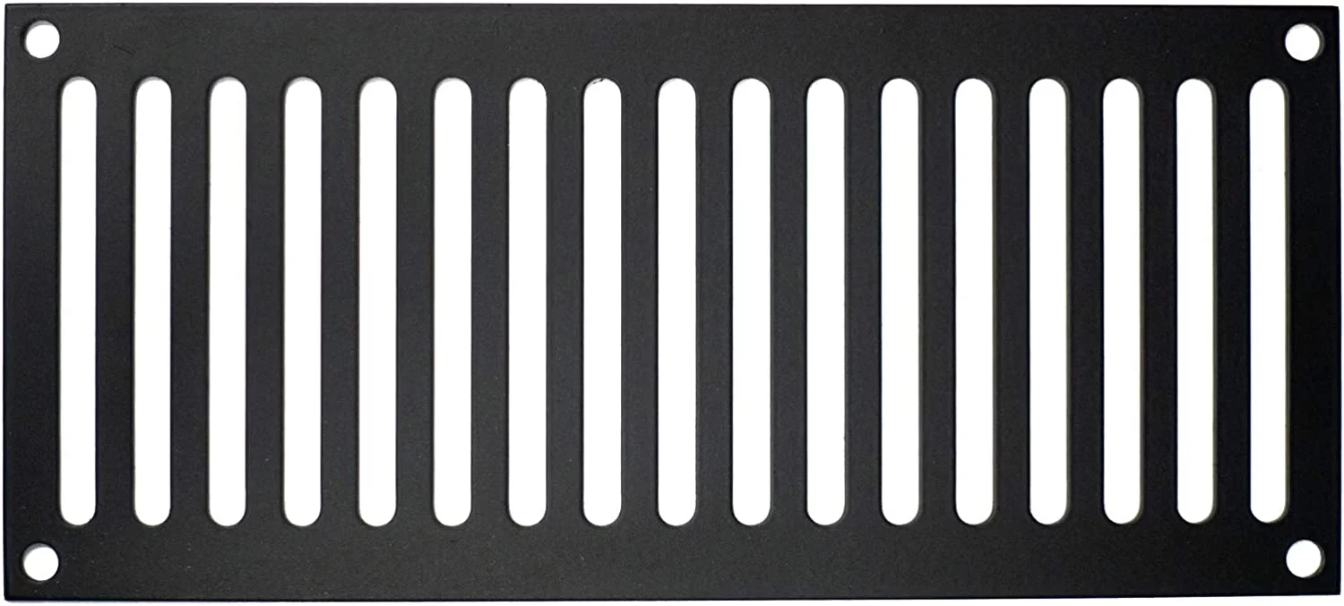 AMS Fireplace 9x4 Inch 321 High Gauge Stainless Steel Fire Pit Enclosure Vent - Commercial Grade (Black) – Complete and Ventilate Your Firepit Safely – Strong, Durable, and Easy to Install