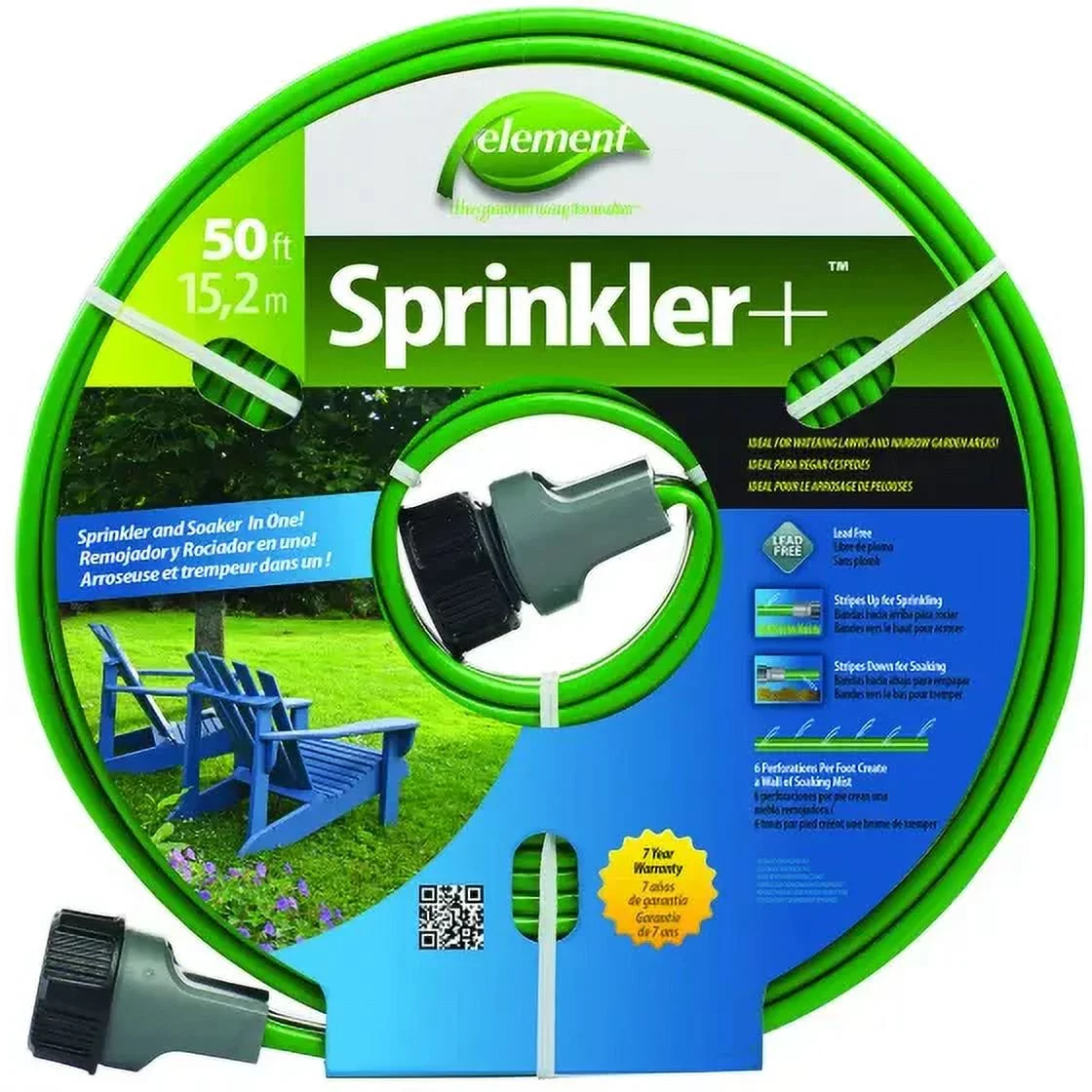 Colorite Swan CELTECV050 Swan 50' Sprinkler and Soaker Hose Combination, Each