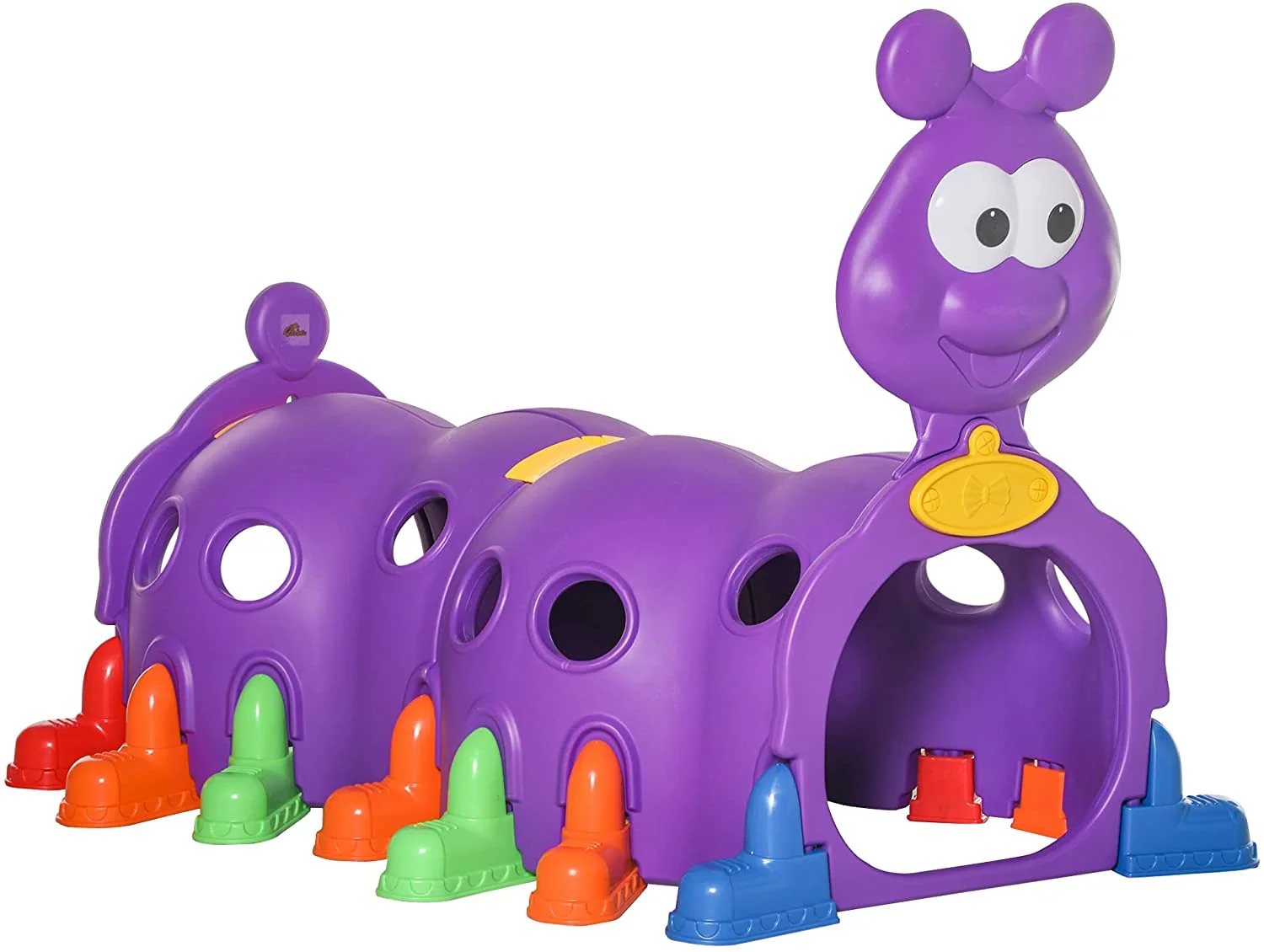 Caterpillar Climbing Tunnel for Kids Climb-N-Crawl Toy Indoor & Outdoor Toddler Play Structure for 3-6 Years Old, Purple