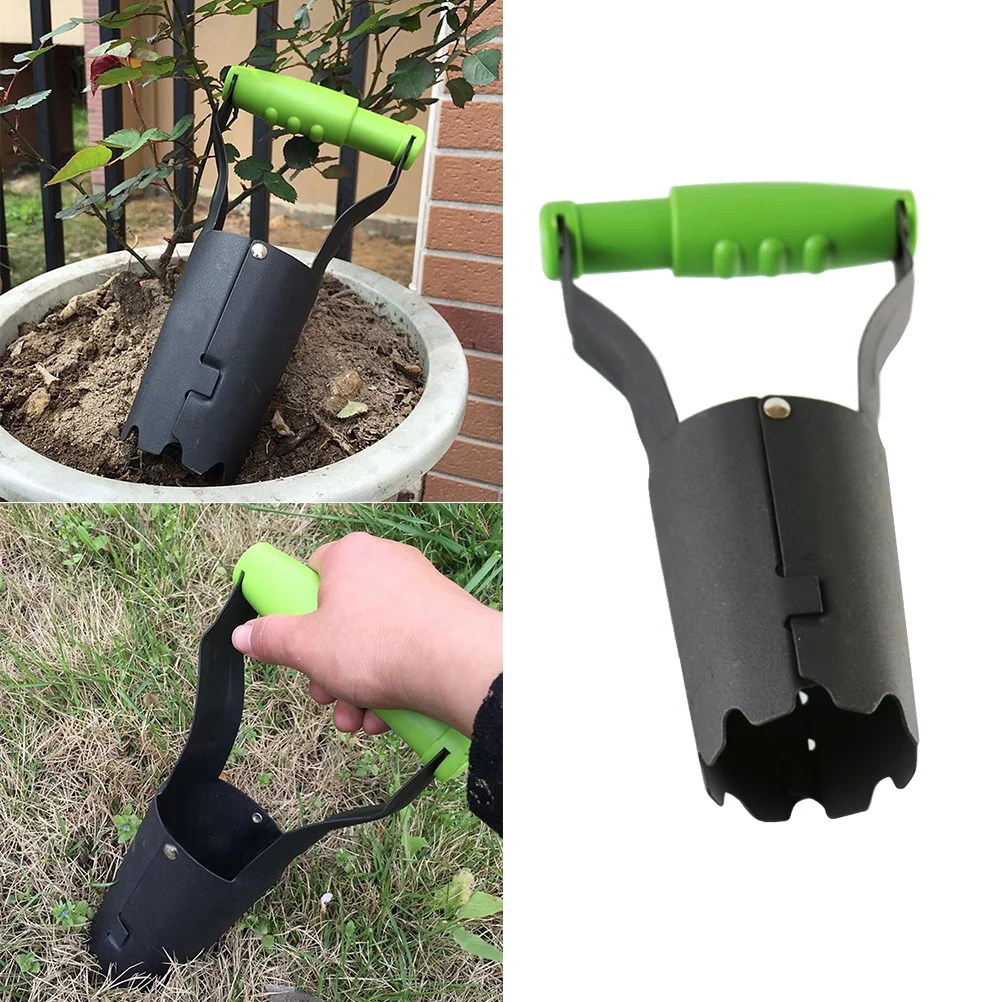 Gongxipen Manual Weeding Shovel Gardening Weeding Transplanting Shovel Garden Tool Agricultural Transplanter Farmer Growing Plants Tool (Black)