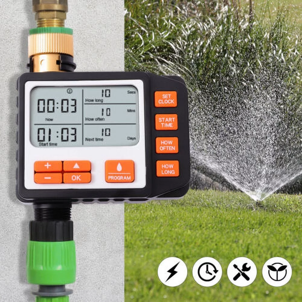 Digital Water Sprinkler Timer with Rain Delay for Lawn Patio Outdoor Garden