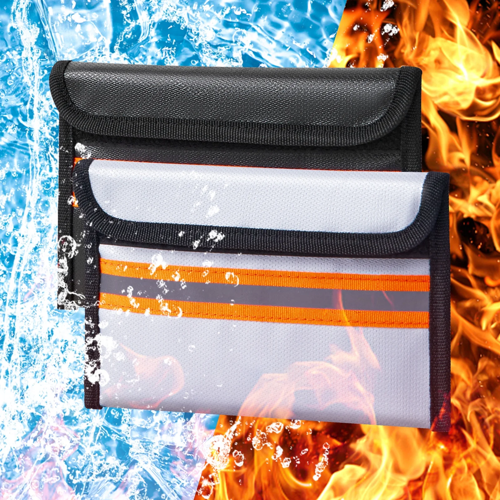 SKYSHALO 2PACK Fireproof Document Bags 8