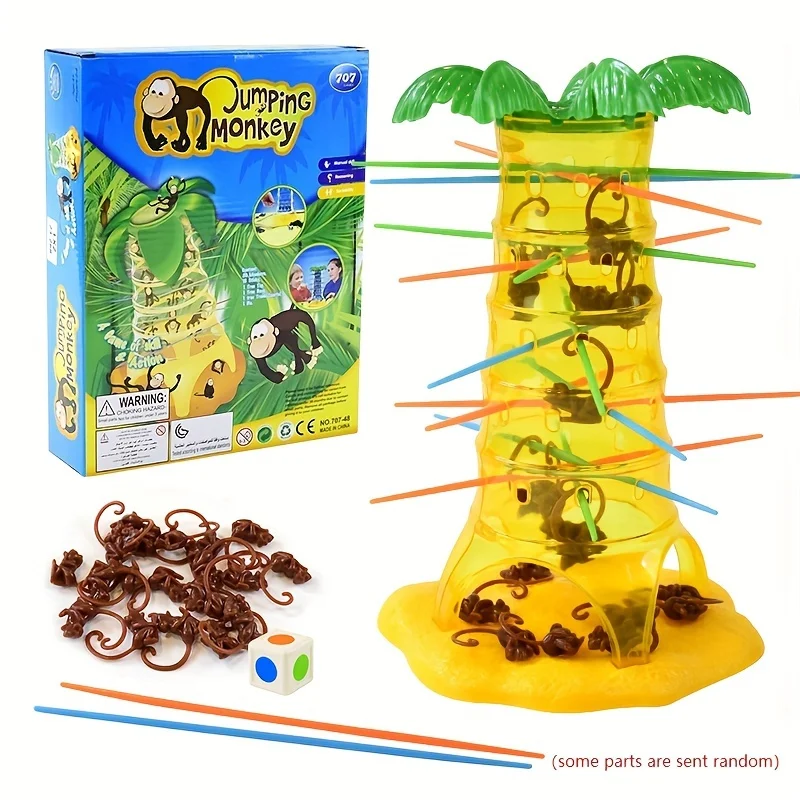 Table Game Somersault Monkey Climbing Tree Toy Falling Interactive Puzzle Toy Children's Multiplayer Battle Christmas、Halloween、Thanksgiving Gift, gaming gift