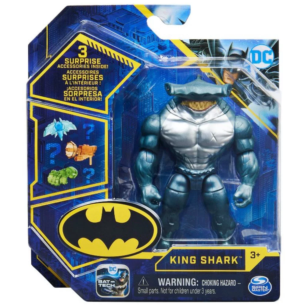 King Shark Metallic Batman Bat-Tech Action Figure 4"