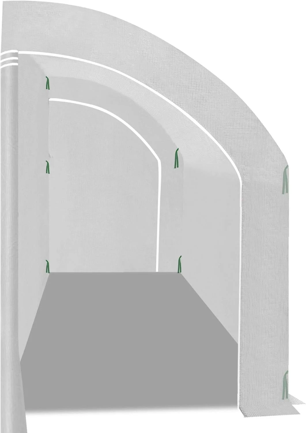 Large Walk-In Wall Greenhouse Replacement Cover With Two Door - Frame Does NOT Included (White Replacement Cover)