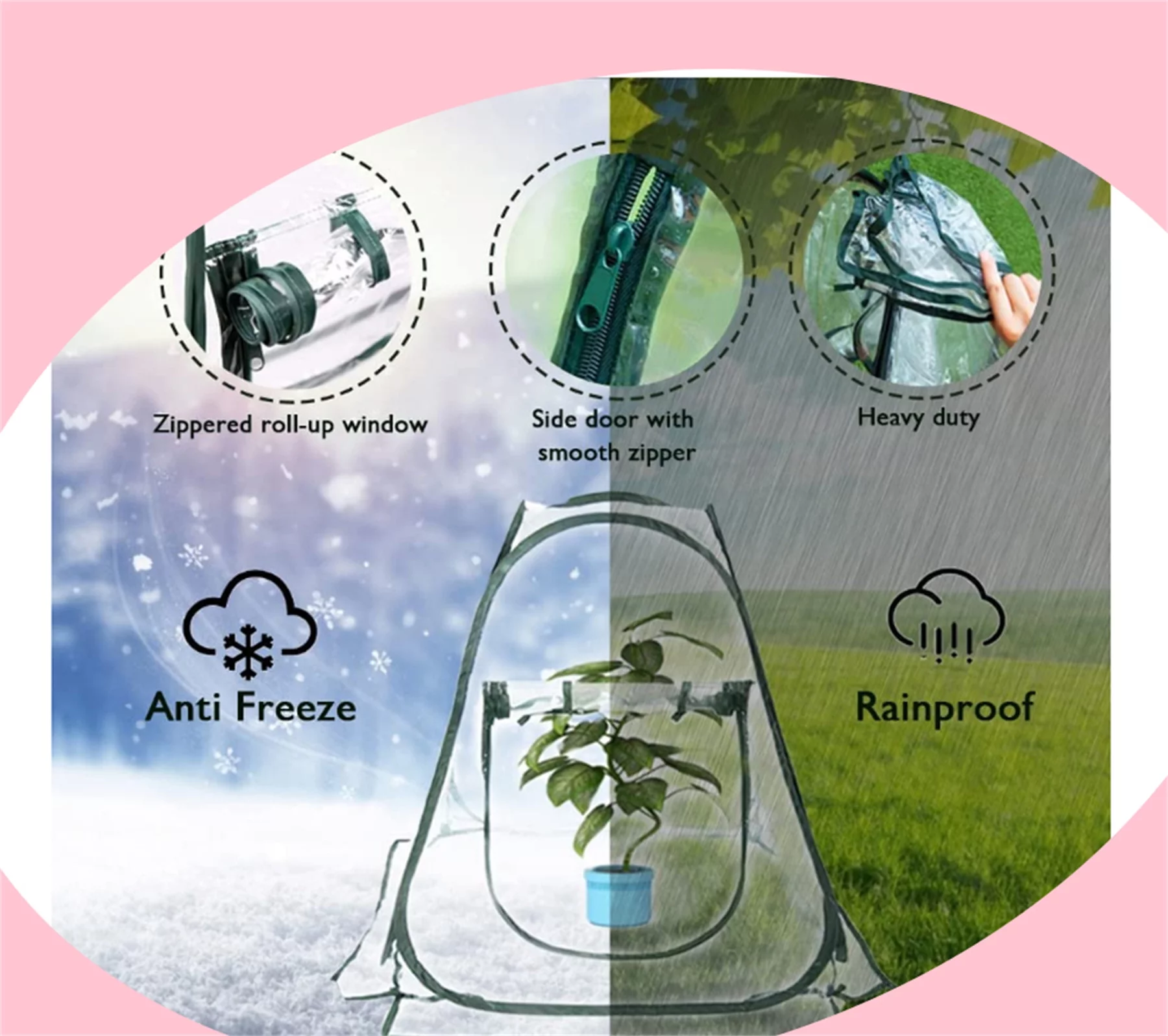 Winter Plant Greenhouse Cover Freeze Protector