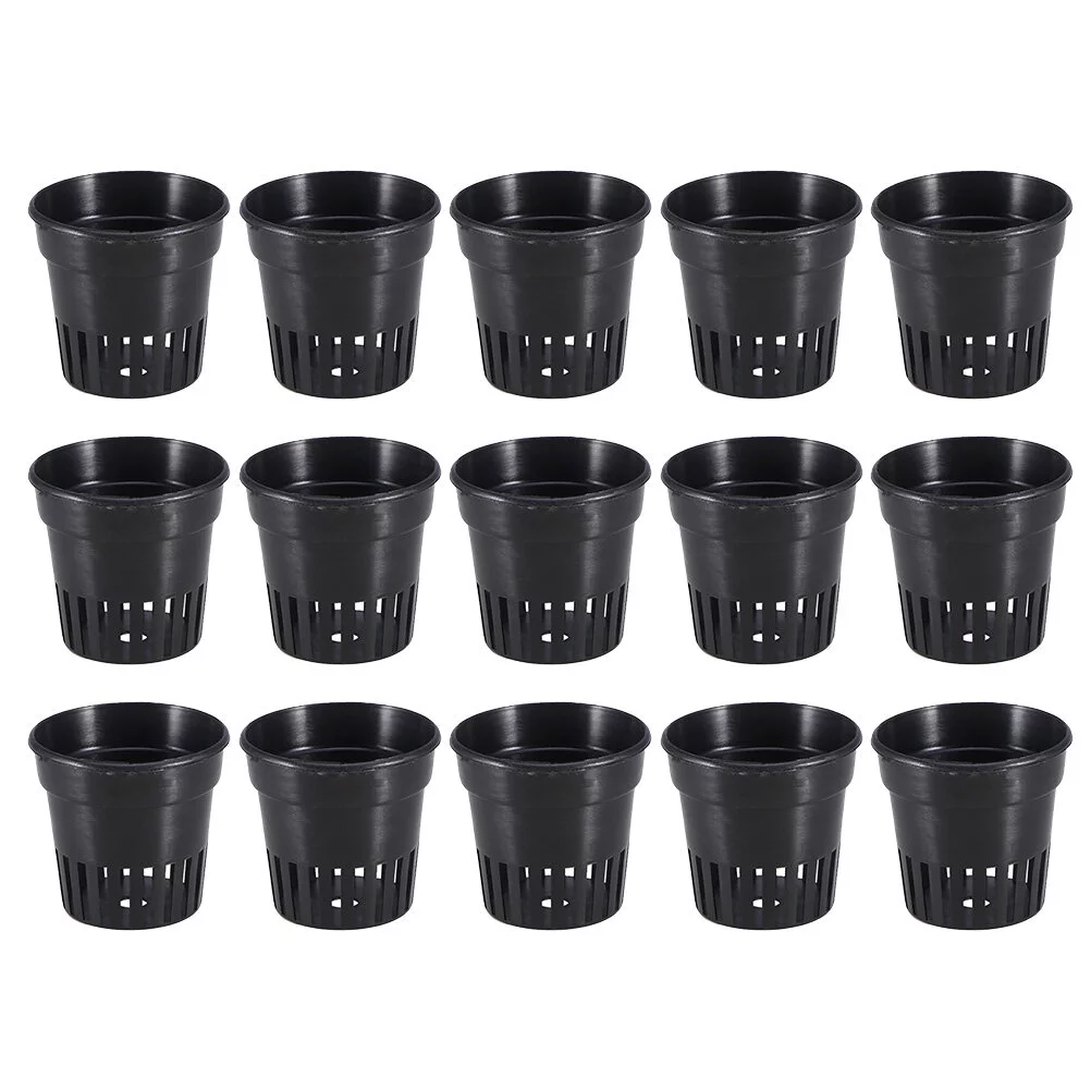 Guichaokj 15pcs Plastic Pot Baskets Aquarium Aquatic Water Plant Cultivate Planting Cups