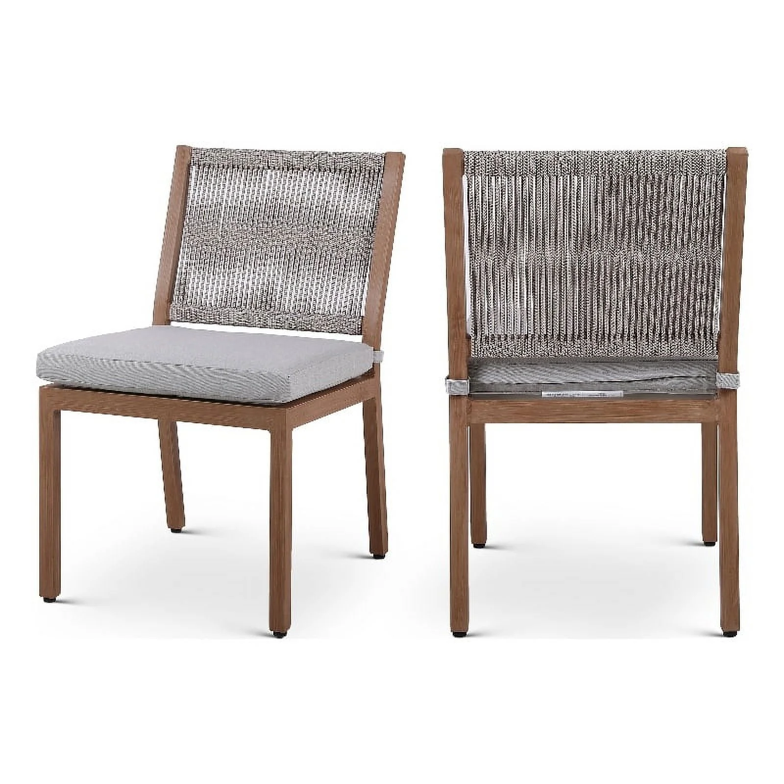 Afuera Living Grey Outdoor Patio Dining Side Chair (Set of 2)