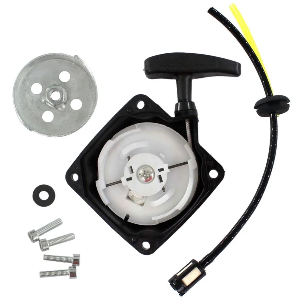 Recoil Starter Pull Start W/ Claw Kit for Harbor Freight 52cc 2hp Predator Earth Auger 63022 Screws Fuel Line