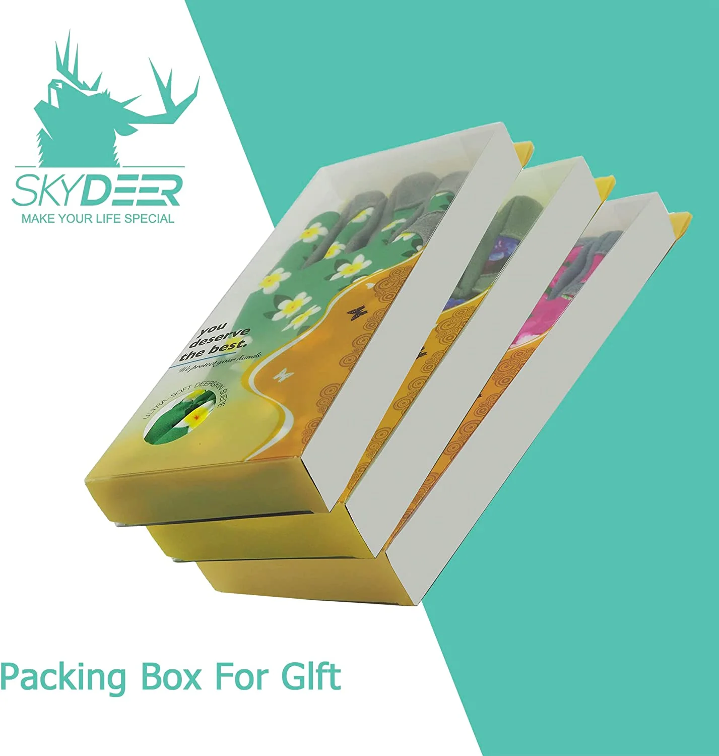 Women's Thorn Proof Deerskin Suede Leather Gardening Gloves (SD6611LL)