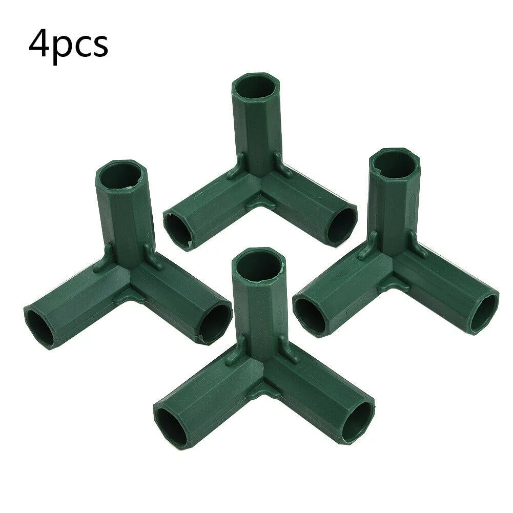Plastic Structure Connectors Green Outdoor Garden Greenhouse Pole Joints Adapter