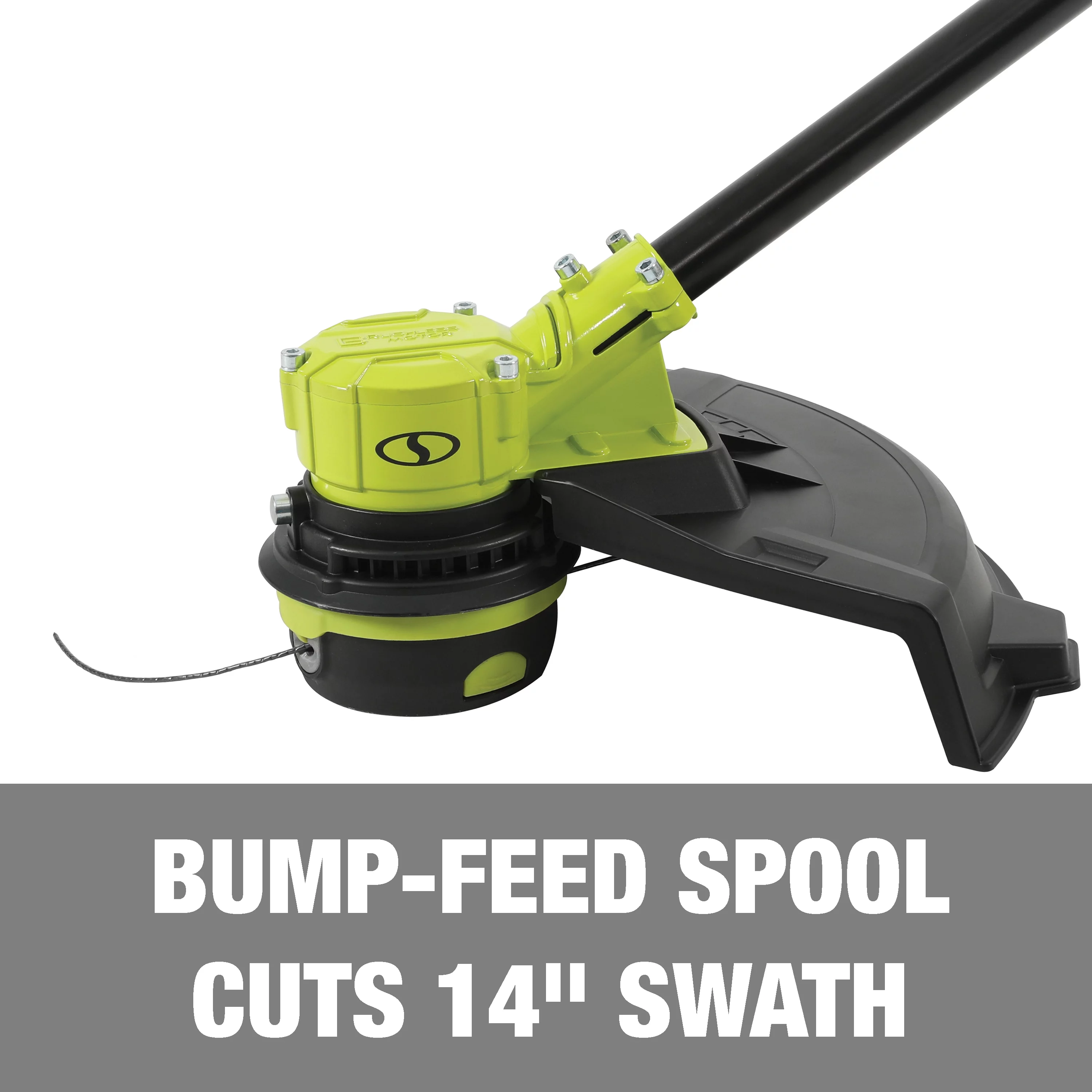 Sun Joe 24V Cordless 14-inch Dual-Line String Trimmer, 2-Speed, 450W Brushless Motor, 4.0-Ah Battery & Charger