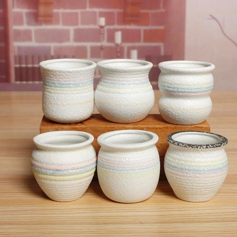 European Style Snowflake Glaze Ceramic Succulent Planter - Thumb Pot for Small Succulents