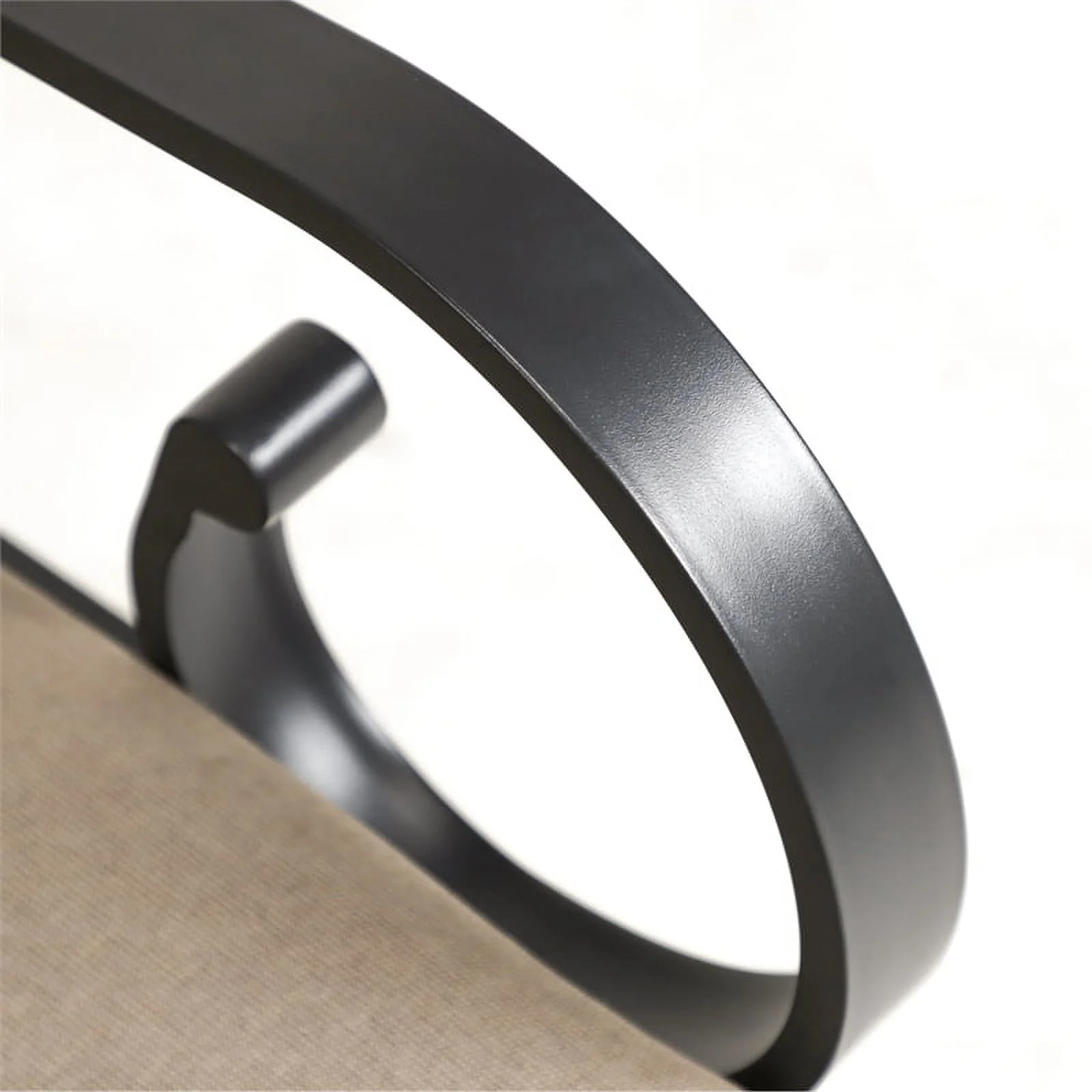 Kingfisher Lane 3-Piece Metal & Polyester Fabric Bistro Set in Black/Brown