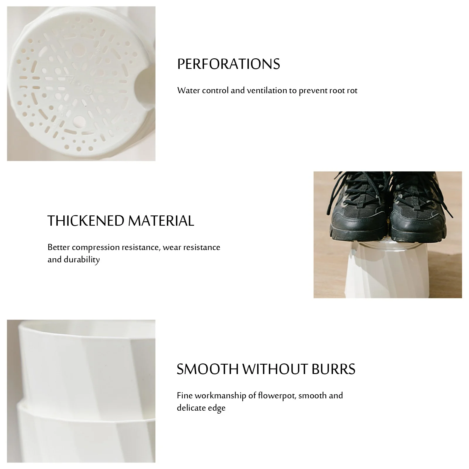 DYWADE 4/July Self Watering Planter African Violet Pots Clear Automatic Watering Planter Flower Pot Square Pot for All House Succulents Herb B One Size