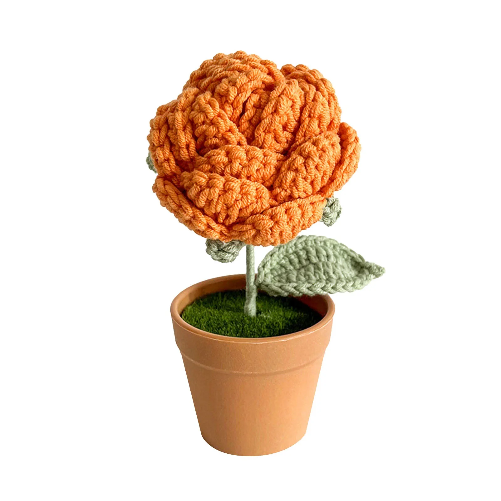 Flower Pot Outdoor Indoor Planter Hand Woven Flower Rose Potted Creative Desktop Bedroom Decoration Decoration Immortal Flower Finished Product