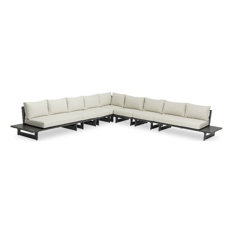 Meridian Furniture Maldives Cream Water Resisting Outdoor Modular Sectional