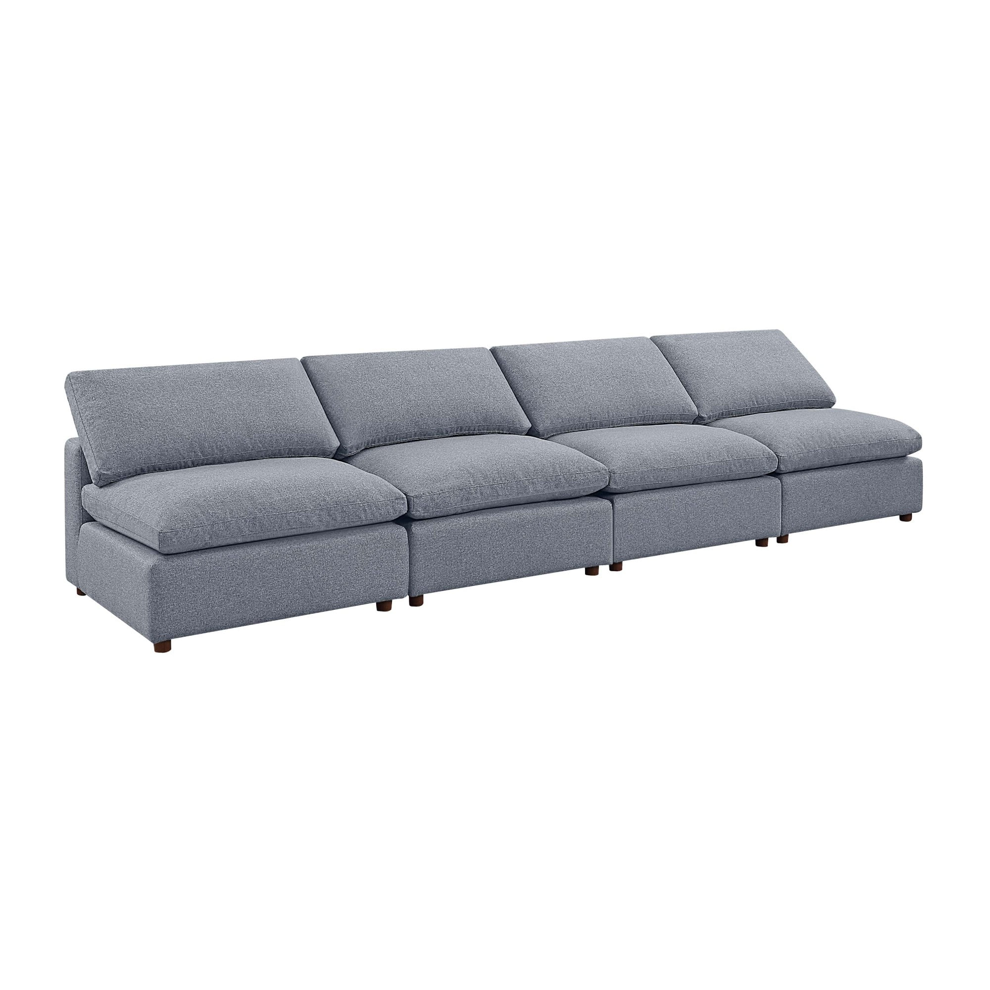 Sleek Grey Modular Sectional Sofa Set: Tailor Your Comfort with Modern Self-Customization Design