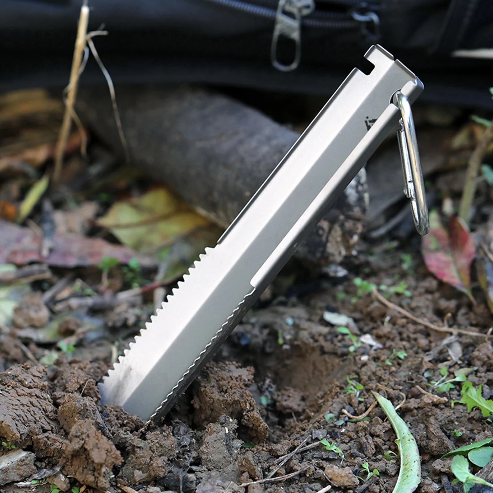 Aibecy Garden Hand Serrated Shovel Camping Hiking Backpacking Trowel with Clip